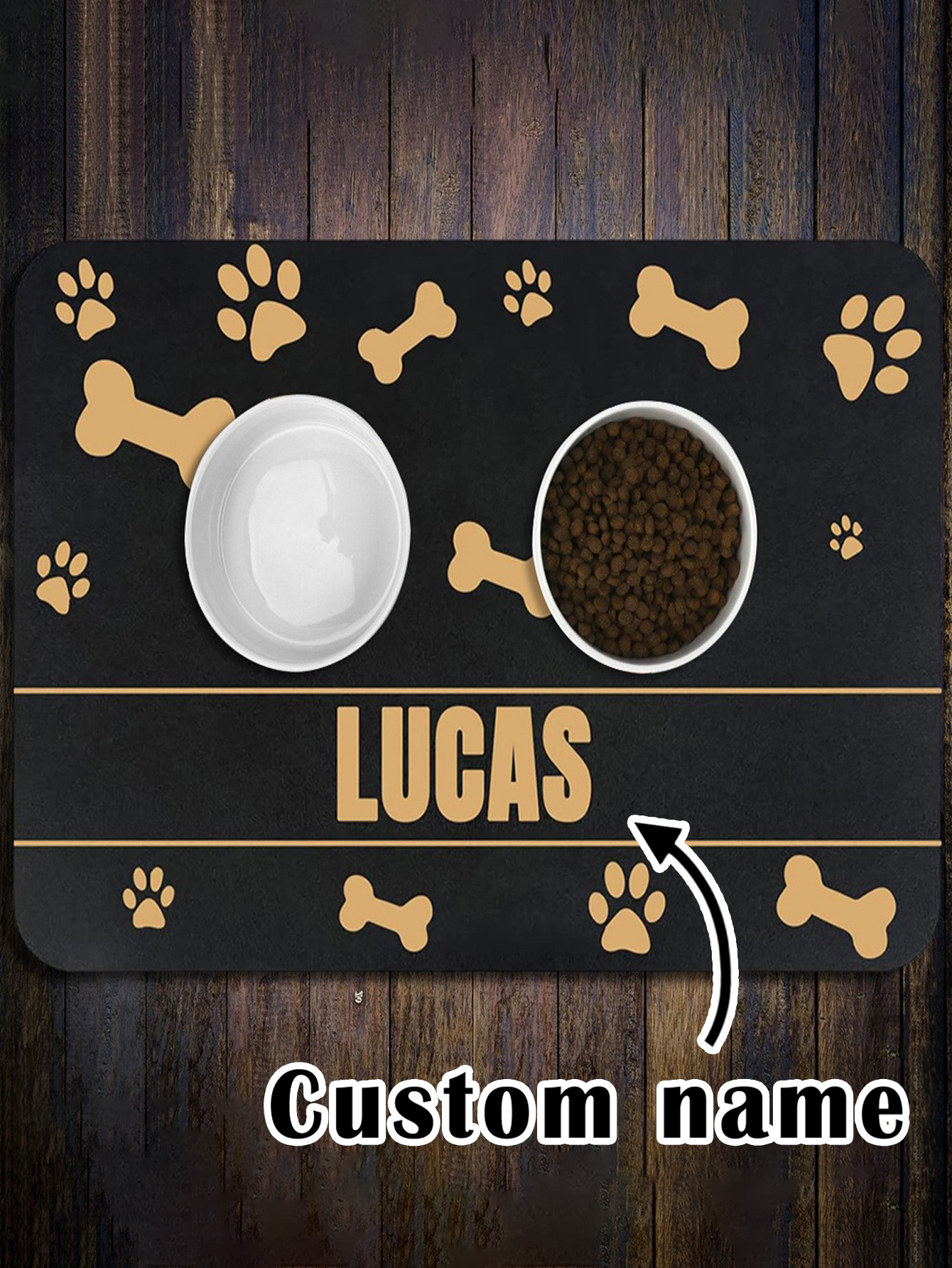 Custom Cute Pet Food Mat